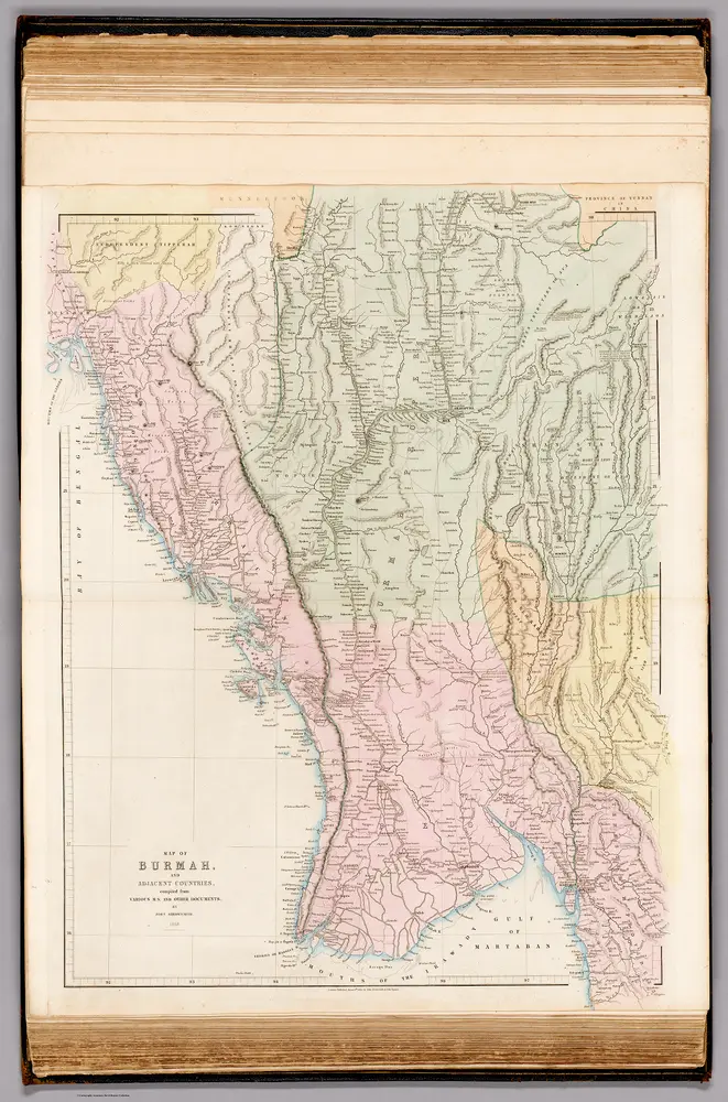 Map Of Burmah And Adjacent Countries Compiled From Various M S And