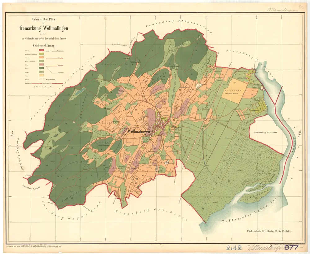 Wollmatingen, Stadt Konstanz, KN. GLAK H-1 Gemarkungspläne