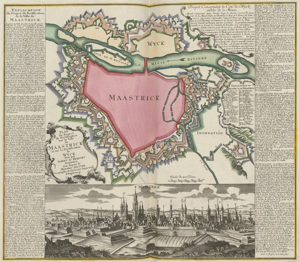 Plan du Project de Fortification Sur la Ville de Maastrick et sur la Fortification de Wyck. [...] [Karte], in: [Atlas factice], S. 153.