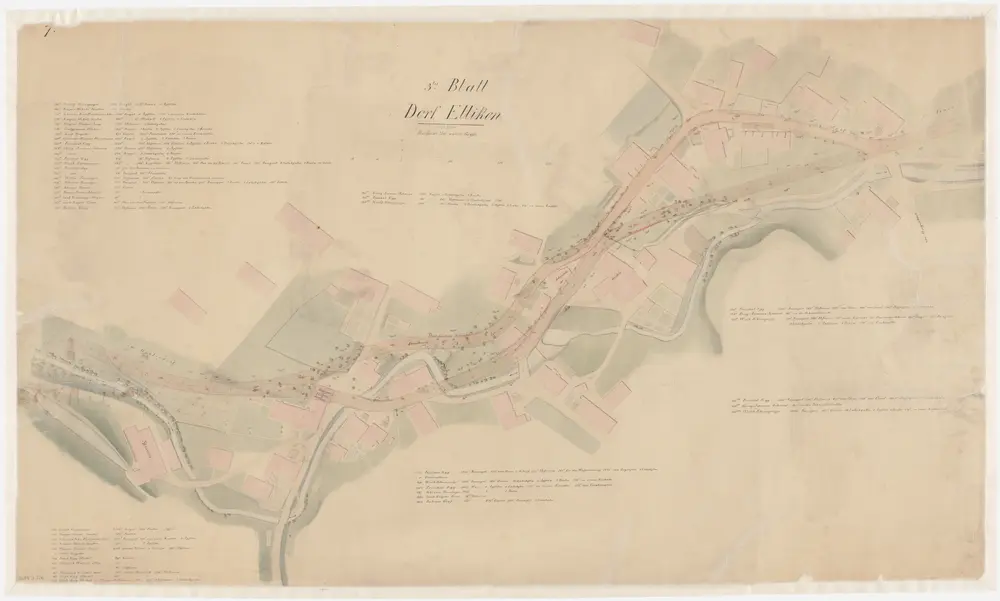 Ellikon an der Thur: Projektierte Strasse durch das Dorf; Situationsplan (Blatt III)