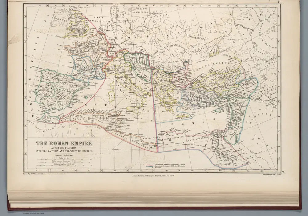 The Roman Empire after its division into the eastern and the western empires