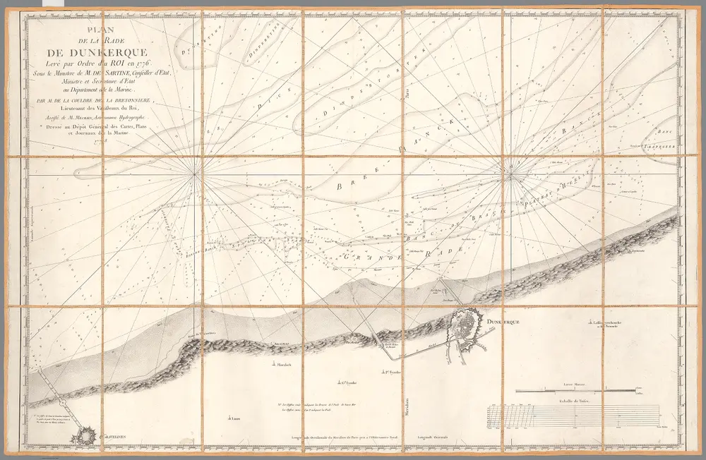 Plan de la Rade De Dunkerque Leve par Ordre du Roi en 1776. Sous le Ministere de M. de Sartine . . . . 1778 (Tom 4)