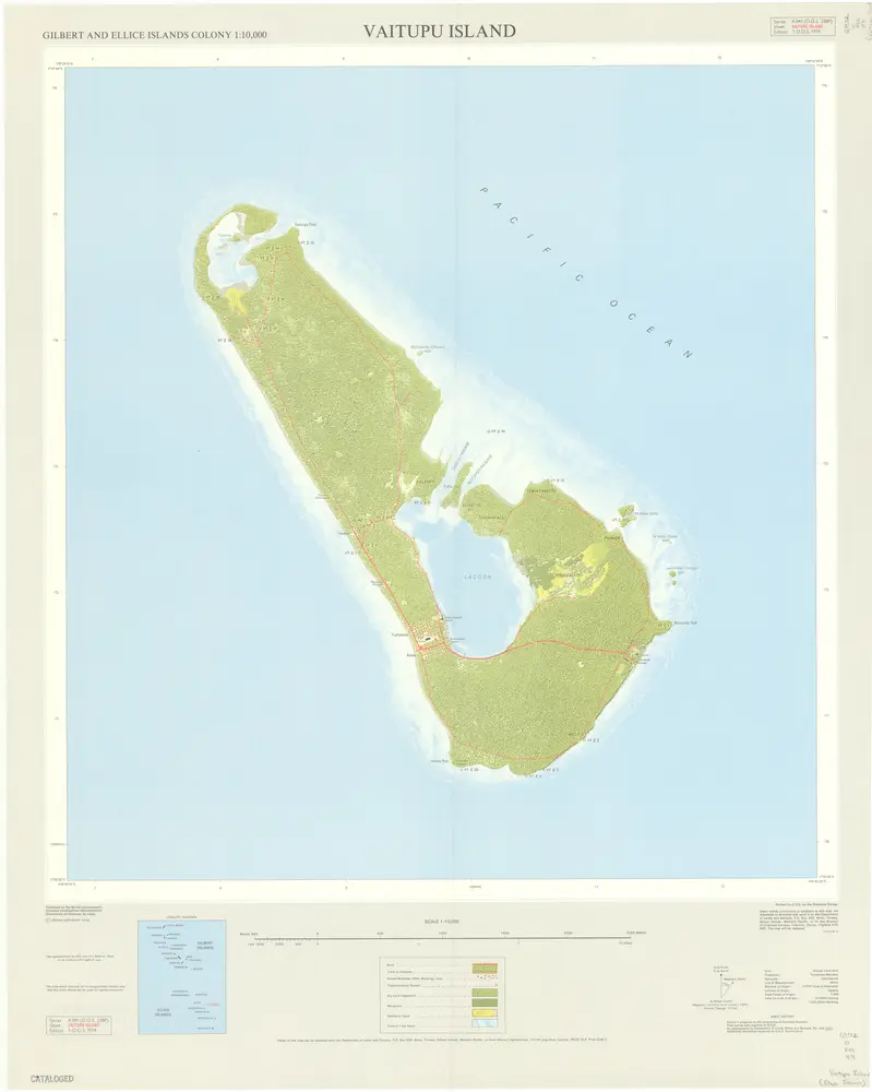 Gilbert and Ellice Islands Colony. Vaitupu Island.