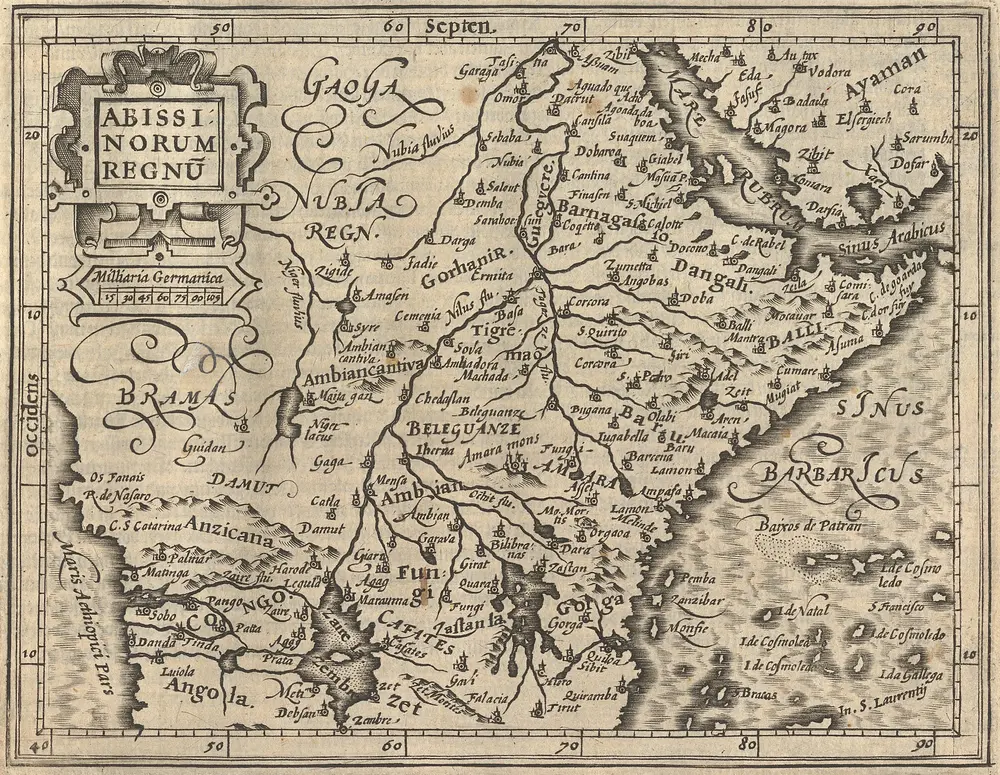 Abissinorum regnum [Karte], in: [Atlas Minor], S. 608.