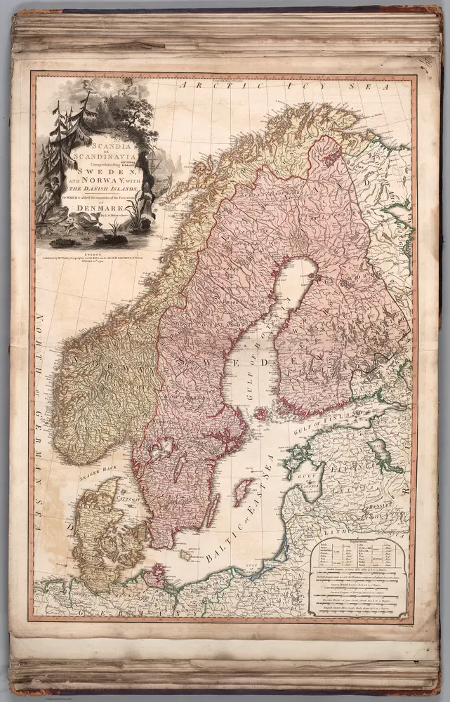 Scandia or Scandinavia, comprehending Sweden, and Norway, with the Danish Islands, to which is added the remainder of the possessions of Denmark.