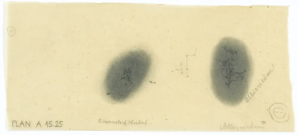 Vorlagen für die Topographische Karte des Kantons Zürich (Wild-Karte): Bezirk Zürich: Kartenbild-Pausen: Albisrieden, Birmensdorf, Oberdorf