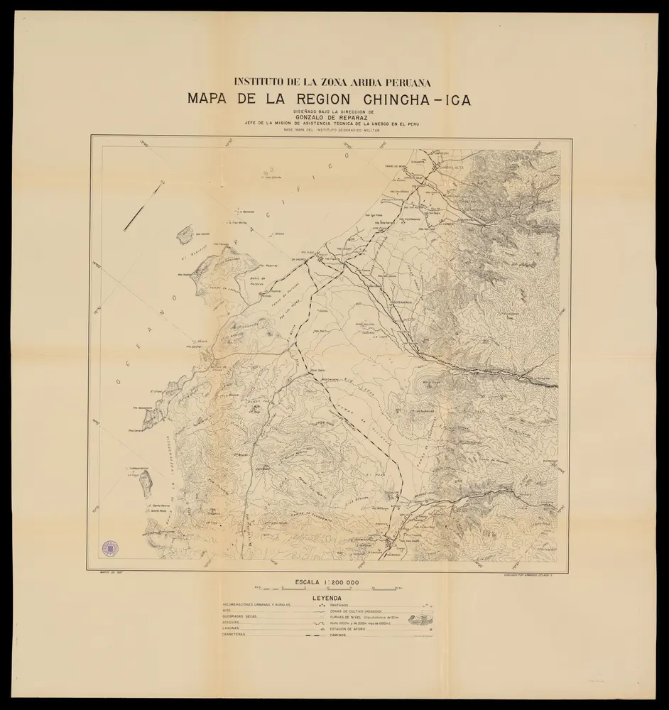 Mapa de la región Chincha-Ica