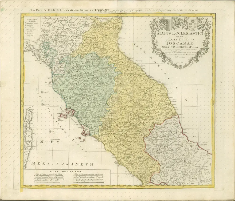 mapa z atlasu "Atlas compendiarius quinquaginta tabularum geographicarum Homannianarum :"