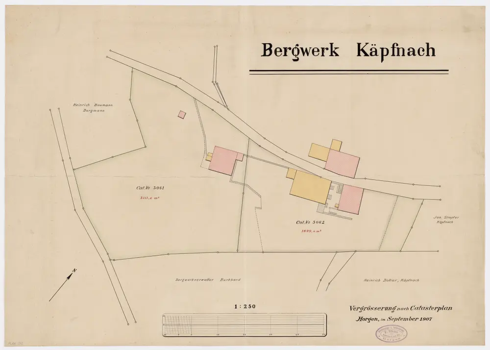 Horgen: Kohlebergwerk Käpfnach; Grundriss