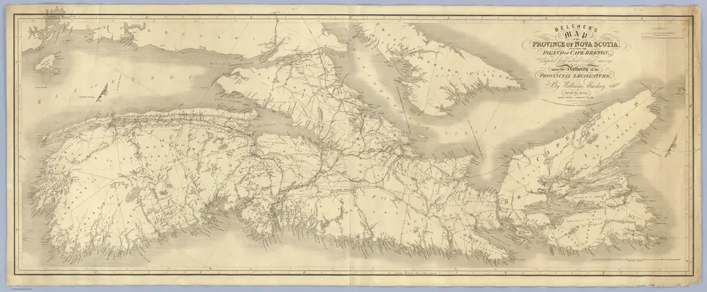 Belcher's map of the Province of Nova Scotia, Including the Island of Cape Breton.