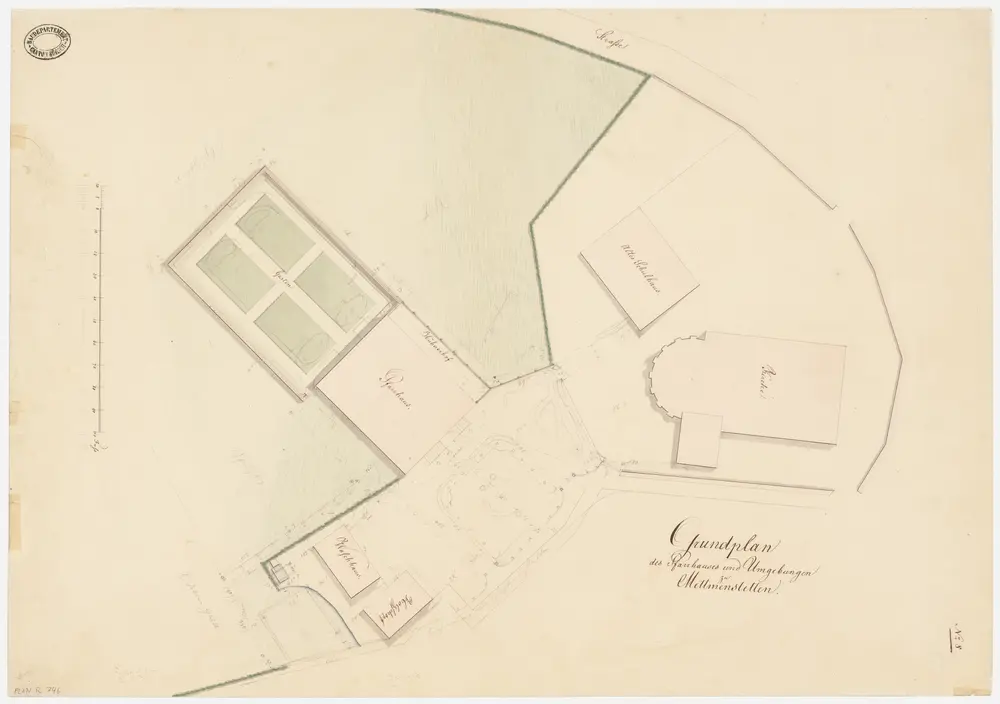 Mettmenstetten: Kirche, Pfarrhaus und Umgebung; Grundriss (Nr. 8)