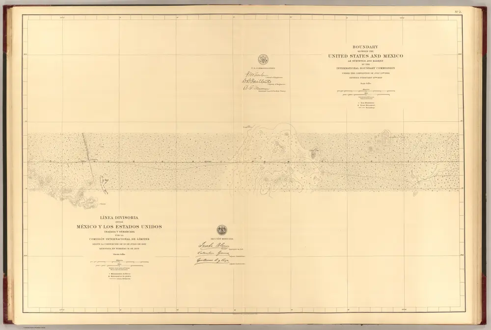 Linea Divisoria Entre Mexico Y Los Estados Unidos. No. 2.