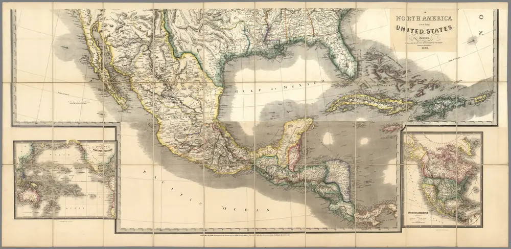 (South Sheet) Mexico The British Possessions In North America And The United States.