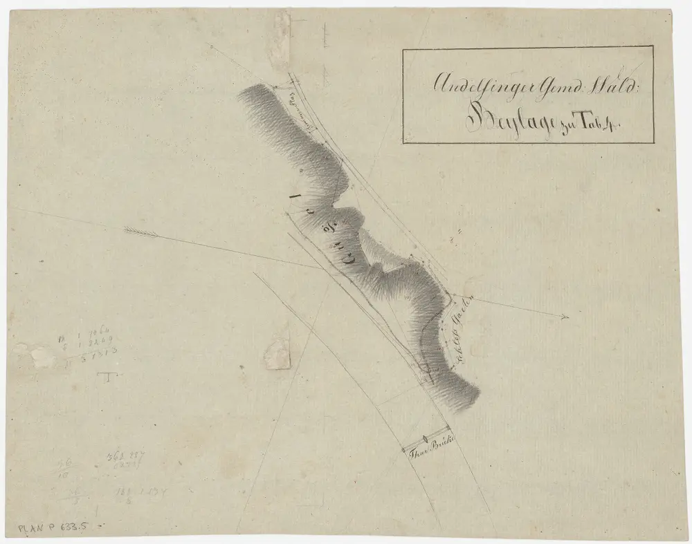 Andelfingen (damals Grossandelfingen): Gemeindewaldung: Gugelment (Gugel); Grundriss (Beilage zu Tab. 4)