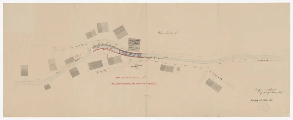 Urdorf: Brücke über den Schäflibach in Oberurdof, 3. Projekt; Situationsplan
