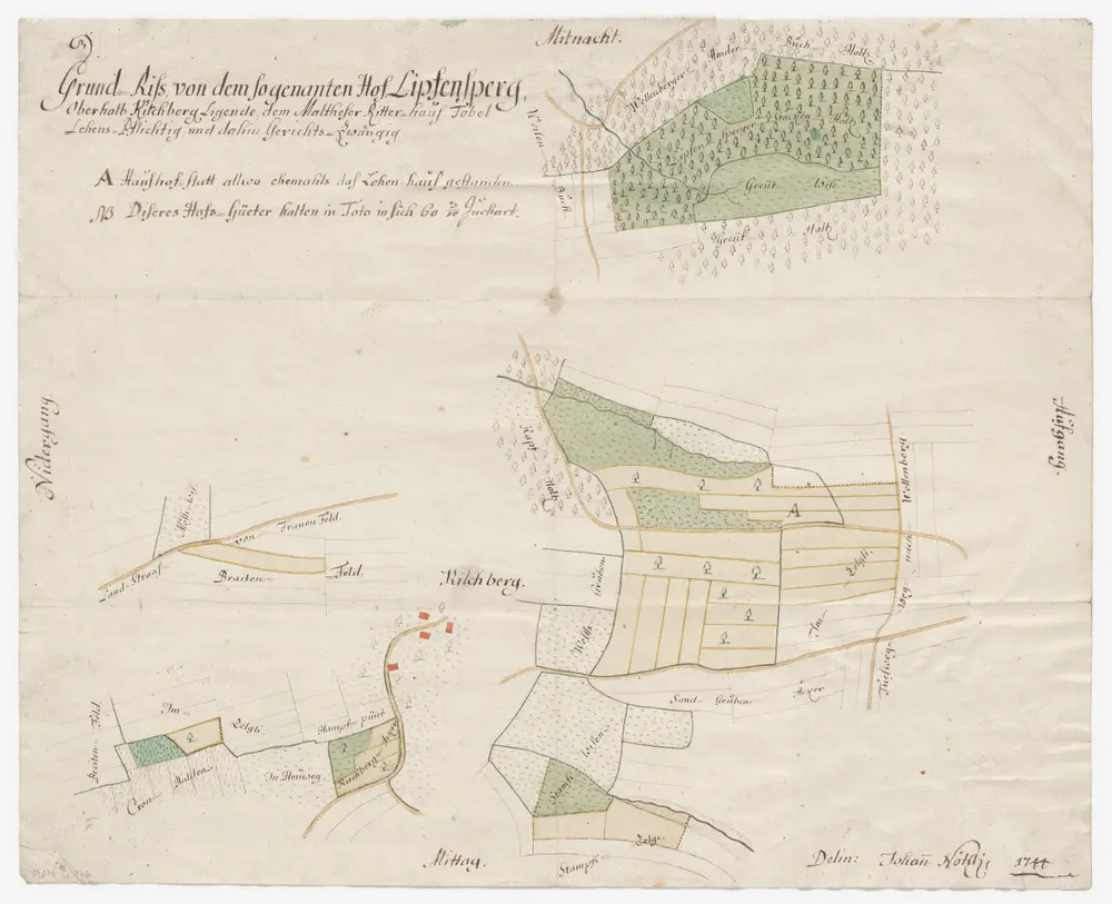 Thundorf TG: Hof Lipfenberg oberhalb von Kirchberg; Grundriss