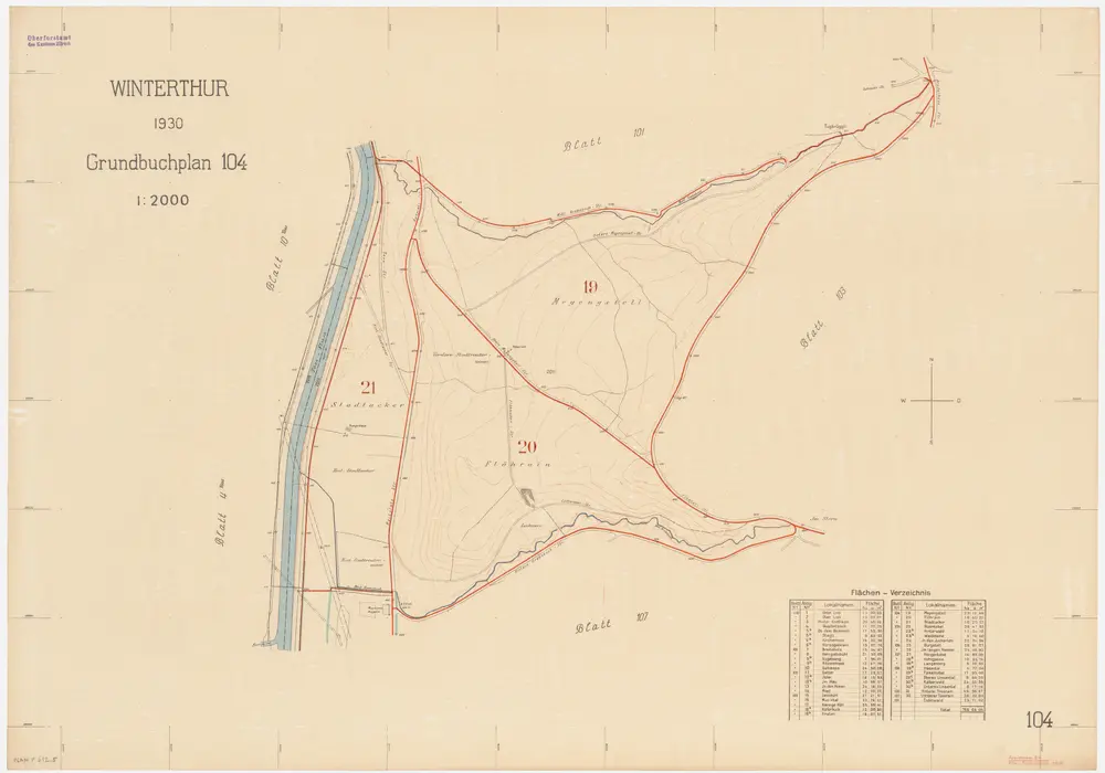 Winterthur, Lindau: Gemeindewaldungen: Winterthur: Meiengstell, Flöhrain, Stadtacher; Grundriss