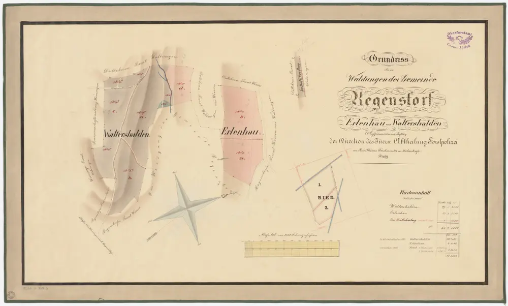 Regensdorf: Gemeindewaldung: Ehrlenhau (Erlenhau), Waltershalden; Grundrisse