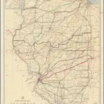 Post Route Map of the State of Illinois Showing Post Offices ... July 15, 1952.