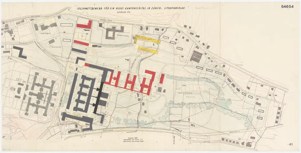 Zürich: Kantonsspital auf dem Burghölzliareal; Projekt 54654; Situationsplan