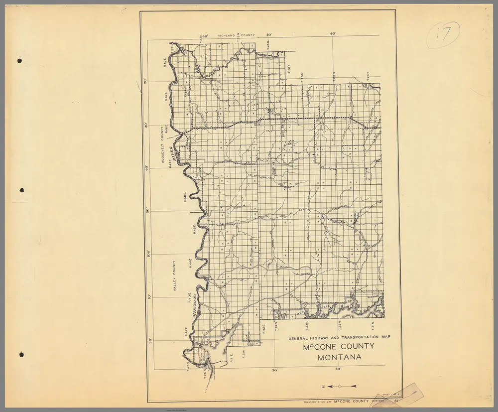 McCone County Montana sheet 1