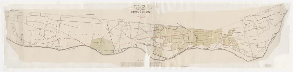 Altstetten, Schlieren: Für die projektierte Berieselung bestimmtes Land; Situationsplan