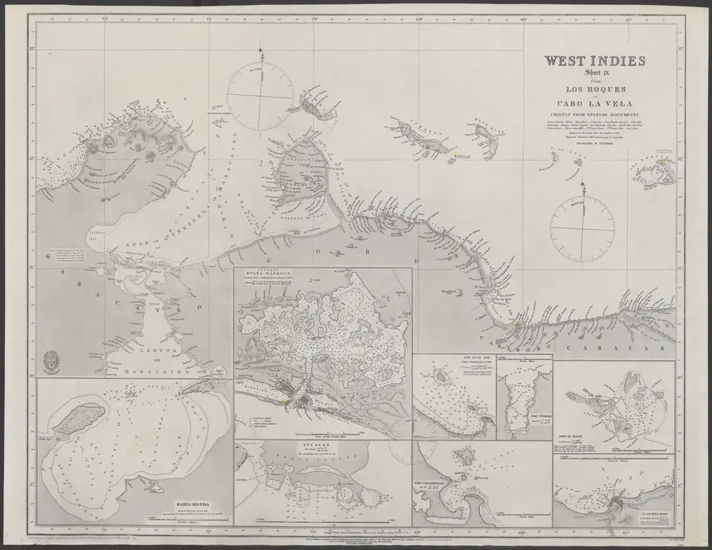 West Indies Sheet IX from Los Roques to Cabo la Vela : Chiefly from Spanish documents / J.&amp;C. Walker Sculpt.