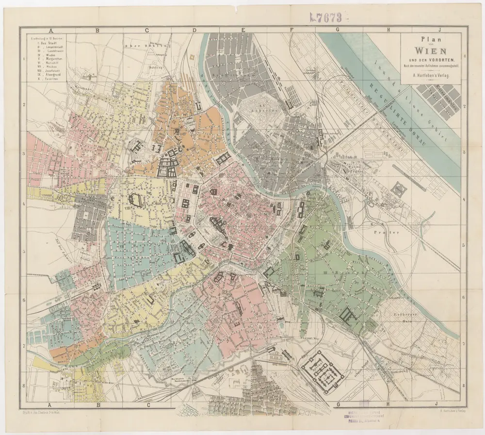 Plan von Wien und den Vororten