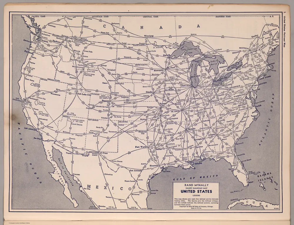 United States Railroad map