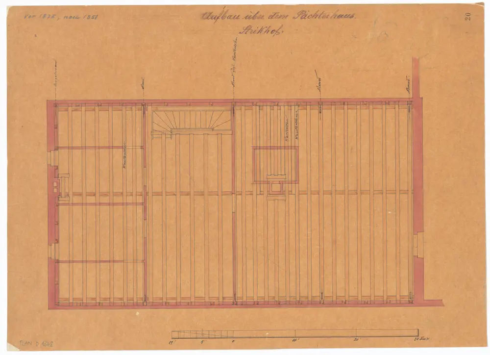 Landwirtschaftliche Schule Strickhof: Pächterhaus, Aufbau; Grundriss (Nr. 20)