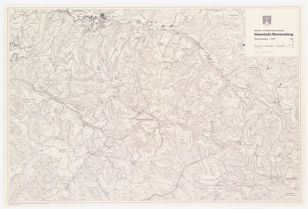 Sternenberg: Gemeinde; Übersichtsplan (Schweizerische Grundbuchvermessung)