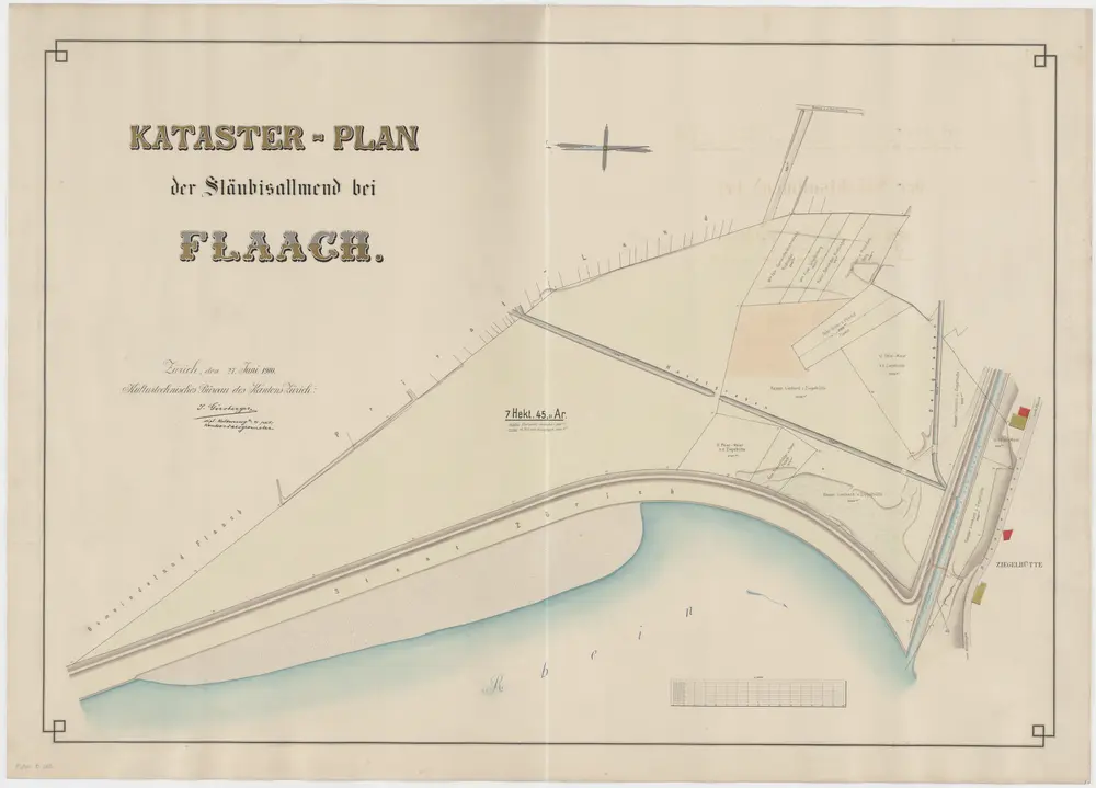 Flaach: Stäubisallmend; Katasterplan