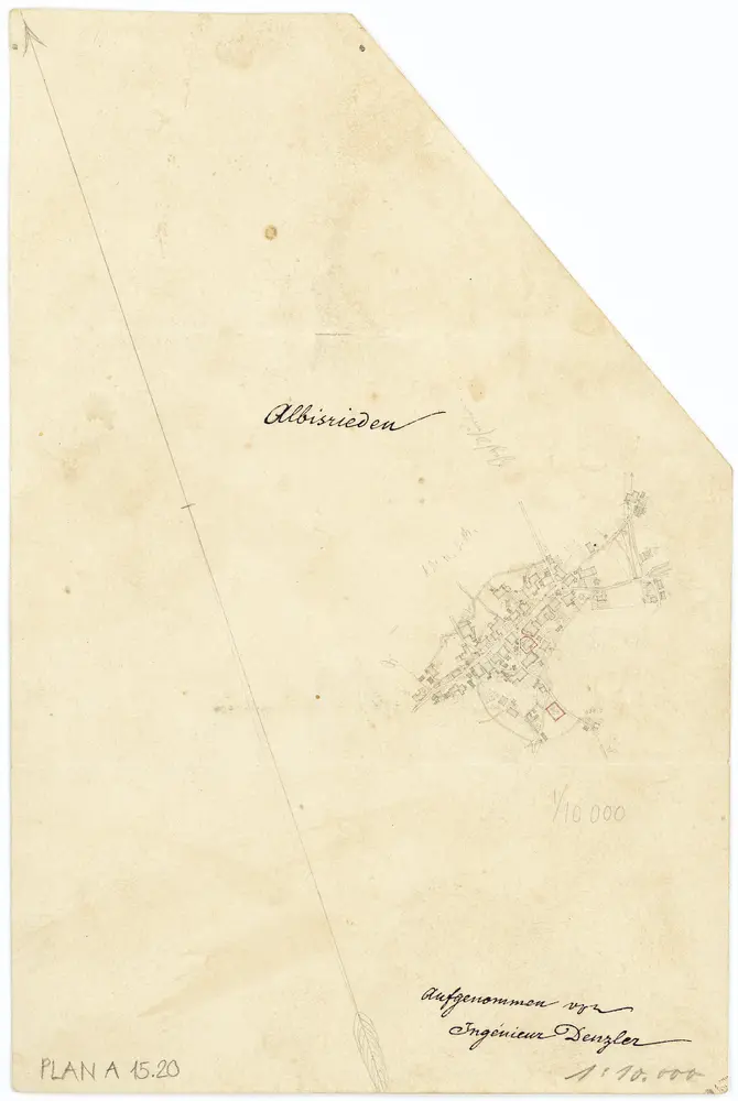 Vorlagen für die Topographische Karte des Kantons Zürich (Wild-Karte): Bezirk Zürich: Ortsplan: Albisrieden