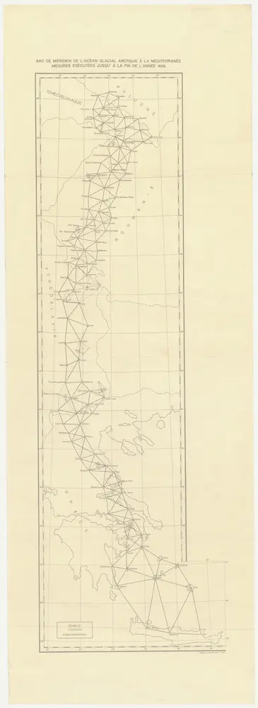 Arc de méridien de l'oceán glacial Artique a lá Méditerranée mesures exécutées jusqu' á la fin de l'année 1929