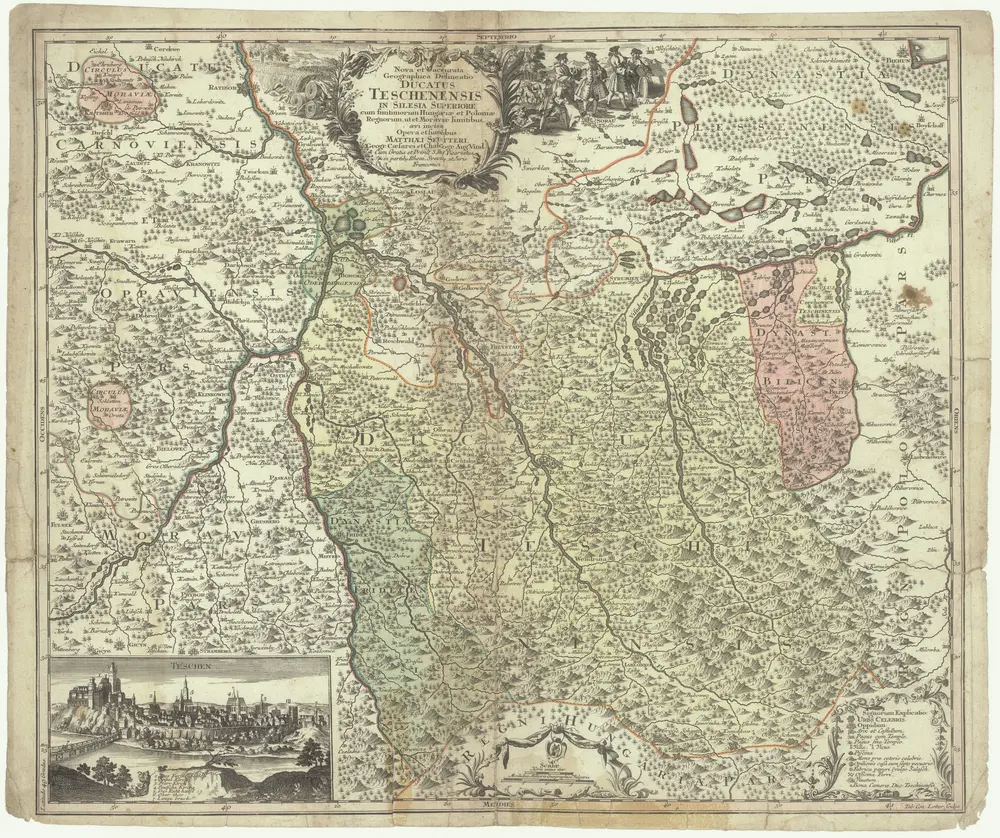 Nova et accurata geographica delineatio Ducatus Teschenensis in Silesia superiore