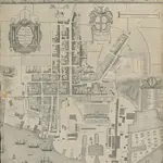 A Geometrical PLAN and West Prospect of STOKE TOWN, in the County of Devon