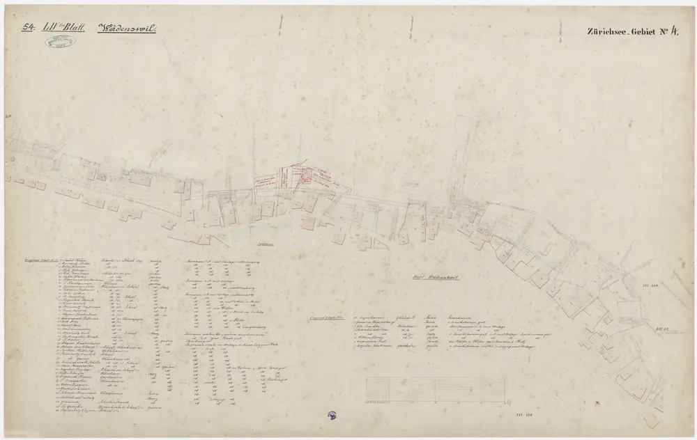 Hombrechtikon bis Zürich: Rechtes Ufer des Zürichsees; Grundrisse: Blatt 54: Wädenswil