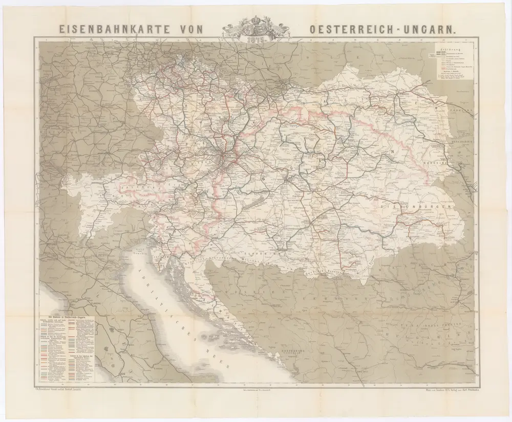 Eisenbahnkarte von Oesterreich-Ungarn