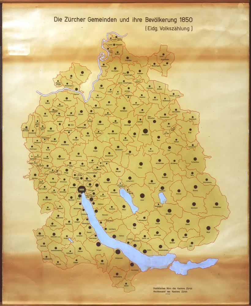 Die Zürcher Gemeinden und ihre Bevölkerung im Jahre 1850 (Eidgenössische Volkszählung)