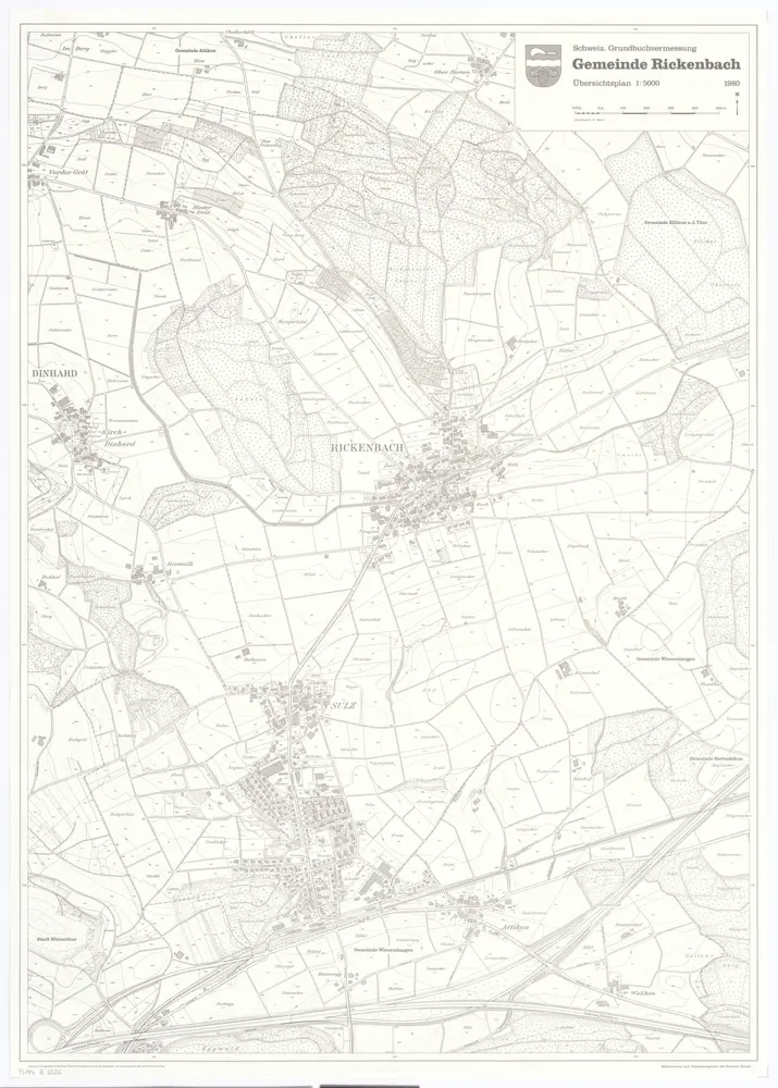 Rickenbach: Gemeinde; Übersichtsplan (Schweizerische Grundbuchvermessung)