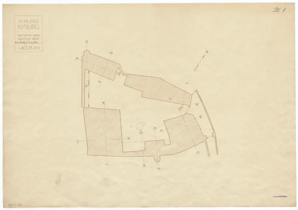 Kyburg: Schloss; Lageplan (Blatt 1)