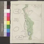 HZAN GA 100_Nr. 675_ : Leobschitz; "Plan du Camp près de Leobschitz";ohne Verfasser;ohne Maßstab;17 x 20,5 cm;Papier; Federzeichnung mit Schraffen; Siedlungen, Gewässer, Talauen in Wasserfarben; Truppenstellungen.