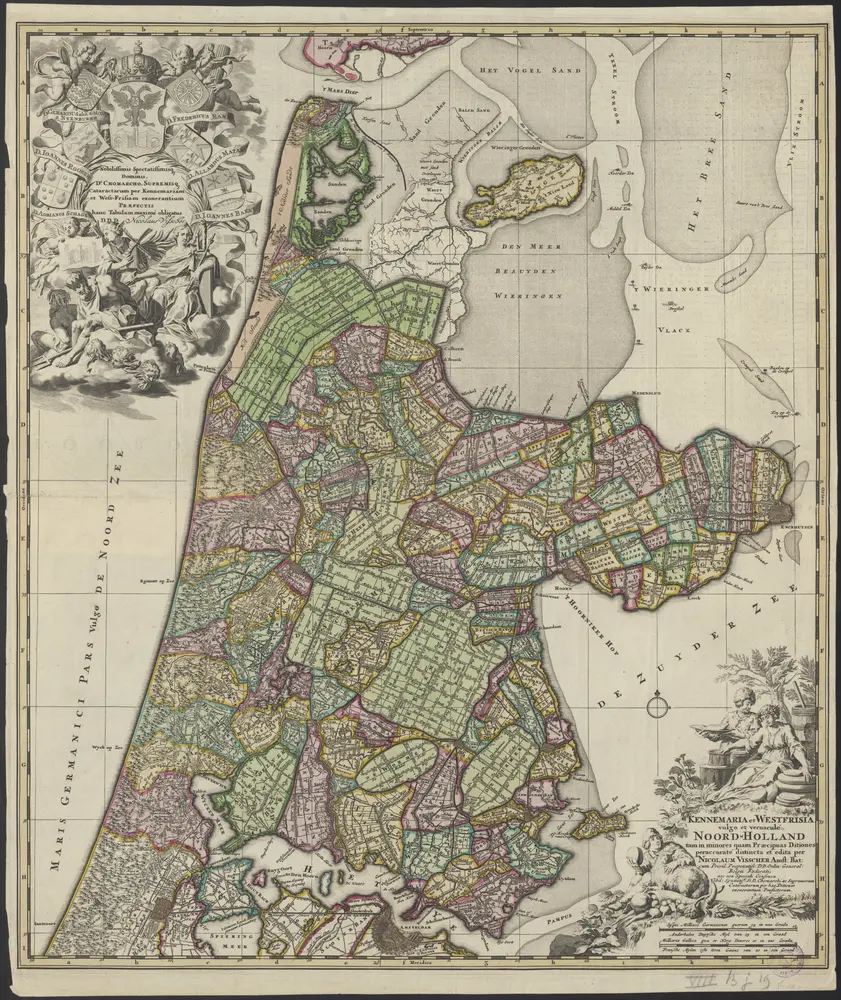 Kennemaria et Westfrisia vulgo et vernacule Noord-Holland tam in minores quam praecipuas ditiones