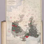 Carte Figurative de L'Invasion Phylloxerique L'Etendue des Vignobles et la Production des Vins de 1856 a 1880.