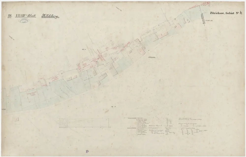 Hombrechtikon bis Zürich: Rechtes Ufer des Zürichsees; Grundrisse: Blatt 38: Kilchberg (Schooren)