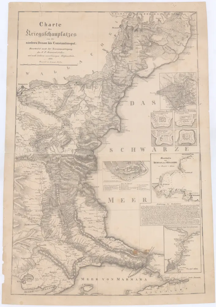 Charte des Kriegsßchauplatzes von der niedern Donau bis Constantinopel