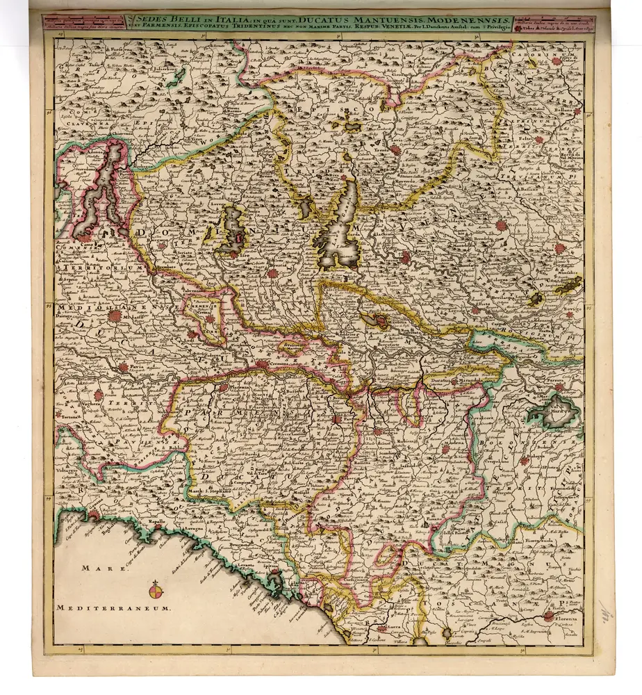 Sedes belli in Italia, in qua sunt, ducatus Mantuensis, Modenensis, et Parmensis, episcopatus nec non maxime partis, respub. Venetiae