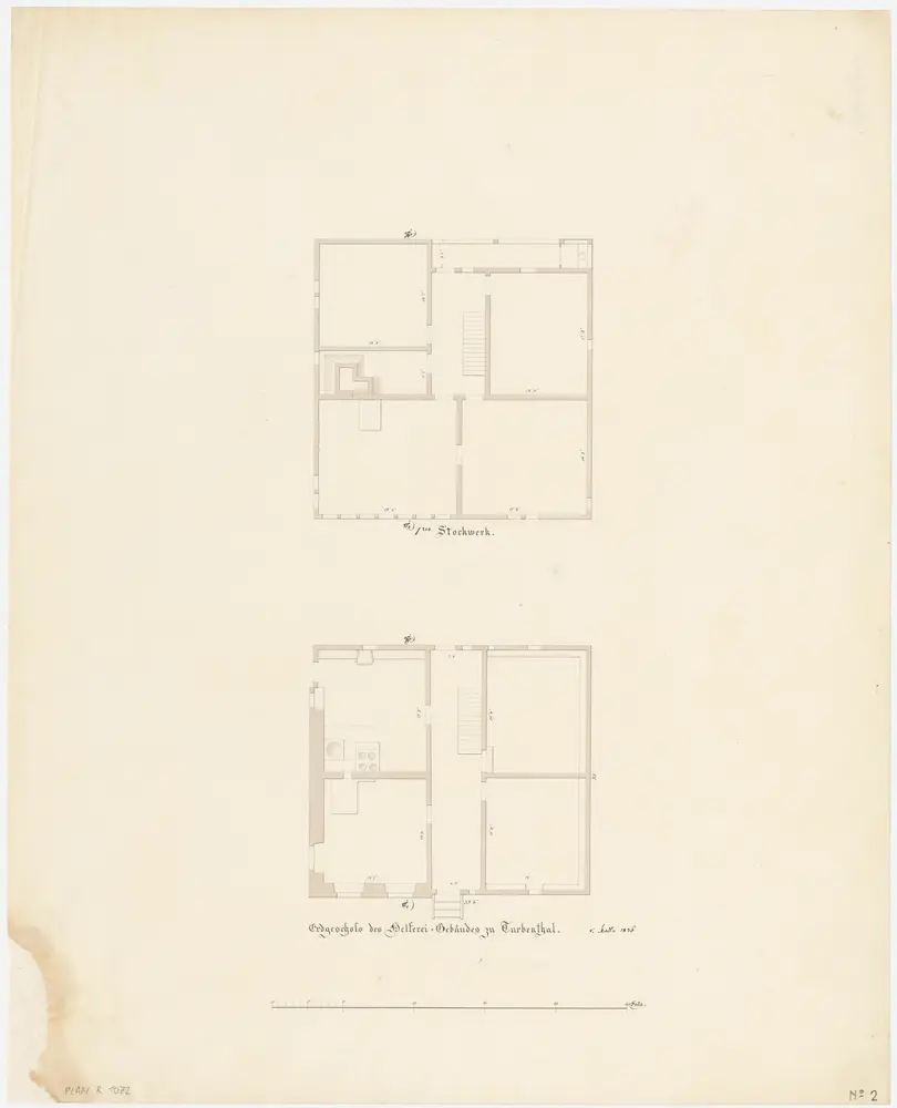 Turbenthal: Helferei, Erdgeschoss und 1. Stock; Grundrisse (Nr. 2)