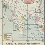 Anbau und Januar-Isothermen