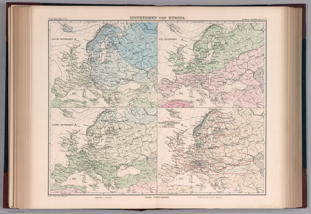 Isothermen von Europa